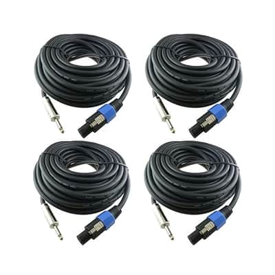 2 X Male Speakon To 6.35mm 1/4" Jack PA Speaker Cable/Guitar Amp Lead - View #6