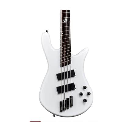 Spector  NS Dimension HP 4 4-String Multi-Scale Electric Bass Guitar NEW -  White Sparkle Gloss image 1