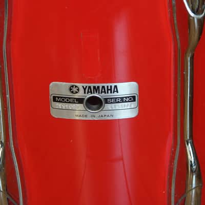 Yamaha Recording Custom 9000 - hot red TT-910RF  rack tom 10"x10 image 2