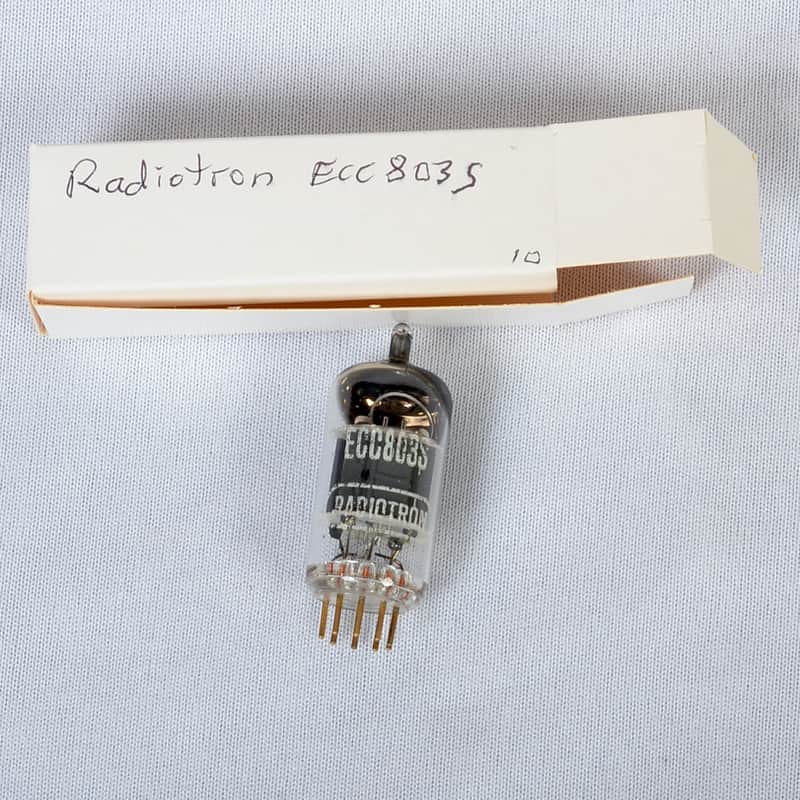 Radiotron ECC803S Preamp Tube – Tests Strong – Rare Long Plate 12AX7 Variant image 1