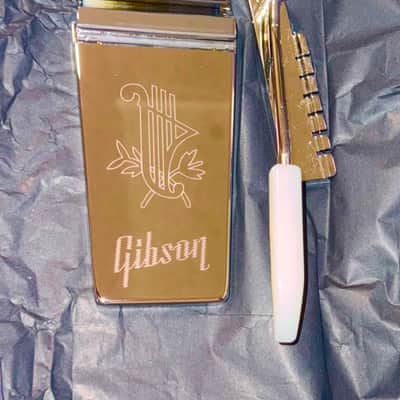 Engraved Long GOLD WD Maestro Vibrola fits Gibson SG, Firebird, ES Guitars. Vibrato Lyre Tailpiece Tremolo image 2