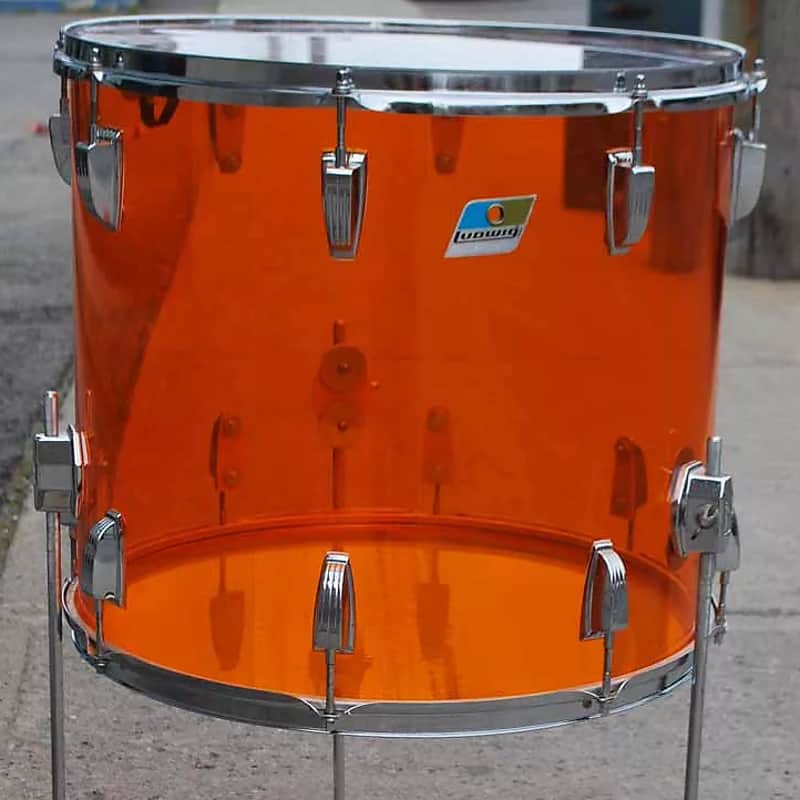 1970s Ludwig Vistalite 16x18" Floor Tom with Single-Color Finish image 1