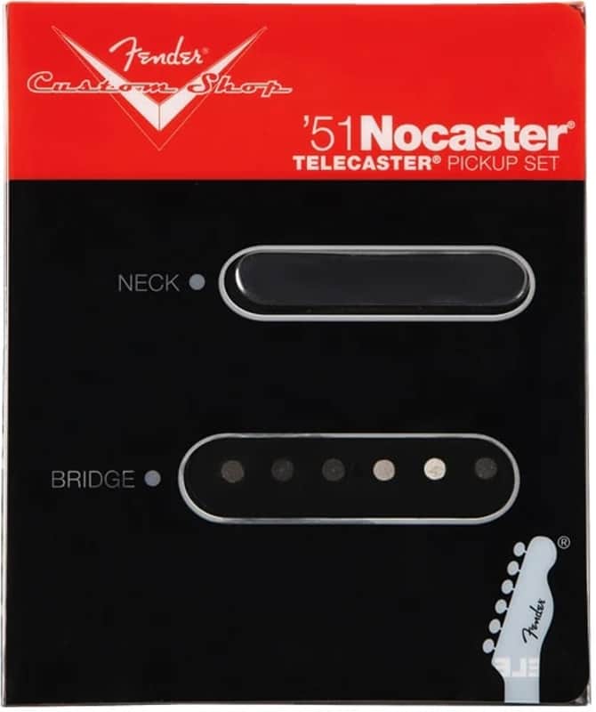 New Fender  Custom Shop ’51 Nocaster Pickup Set  - Chrome / Black,  Fender 099-2109-000 , Support Small Business & Buy these Here ! image 1