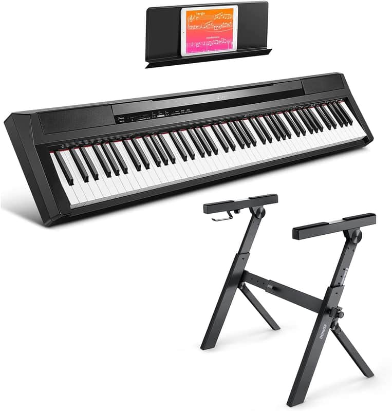 Digital Piano 88 Key Full Size Semi Weighted Keyboard, Portable Electric Piano with Folding Stand image 1