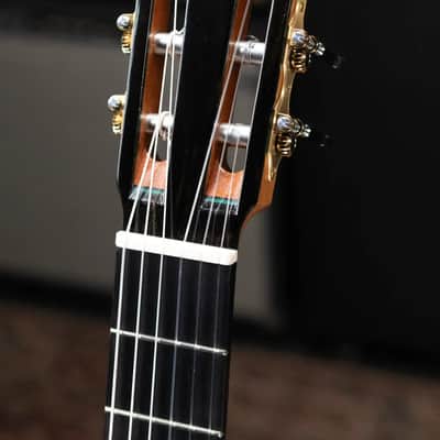 Jose Marques Doubletop Classical Acoustic Guitar - Exotic Ebony, Cedar Top with Hardshell Case image 5