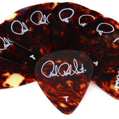 PRS Tortoise Celluloid Guitar Picks - Thin 12-Pack image 1