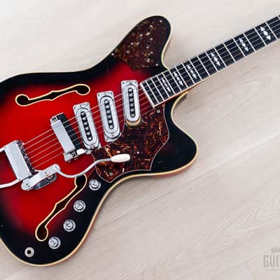 1966 Framus Television 5/118-54T Vintage Guitar Red Sunburst, 100% Original w/ Case image 1