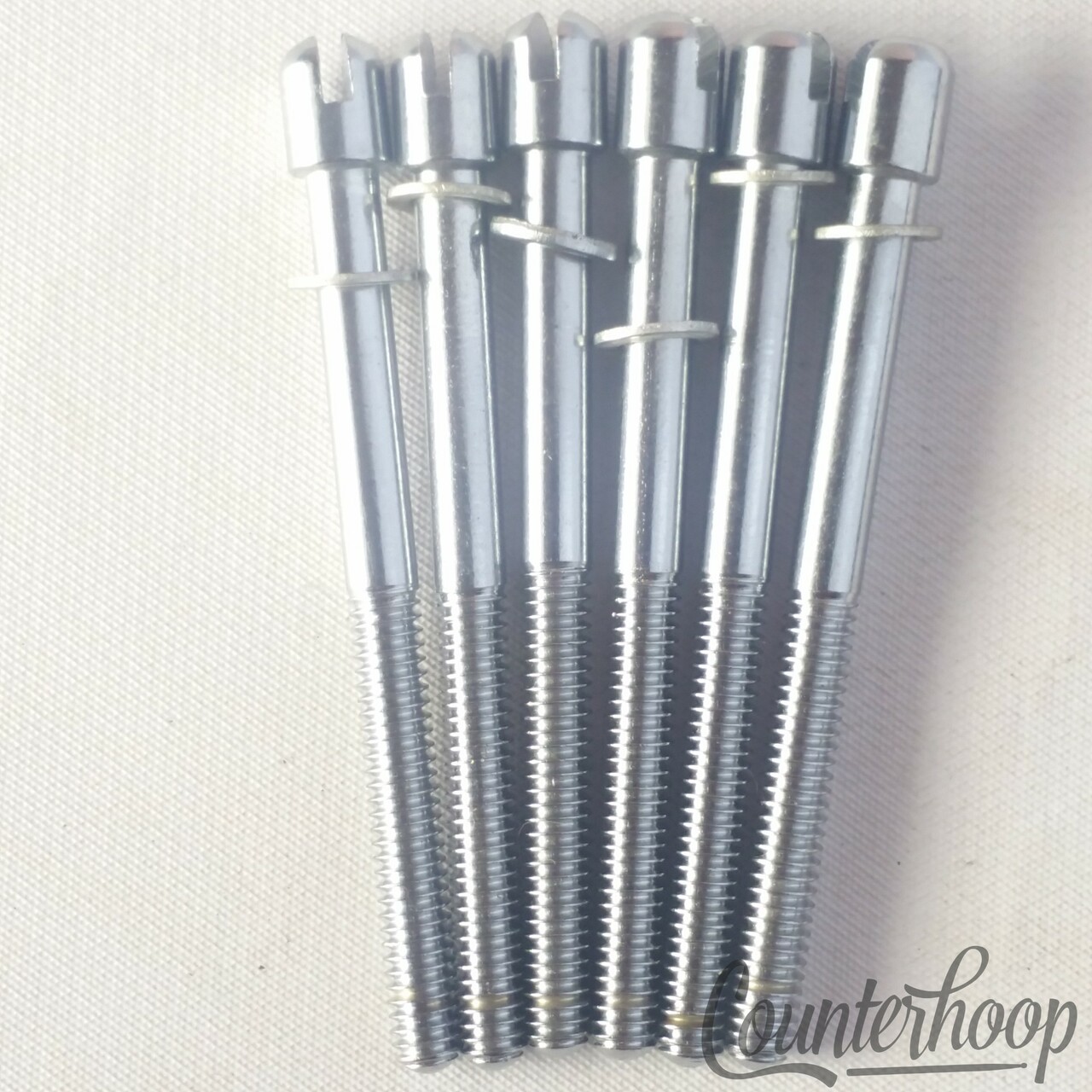 Ajax 6x 2 9/16" Slotted Tension T-Rods 60s UK Tensioner Snare/Tom Drum Vintage — main photograph