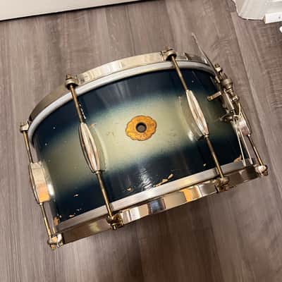 Slingerland No. 157 14x7" Student Model Snare Drum 1940s - Blue Duco image 8