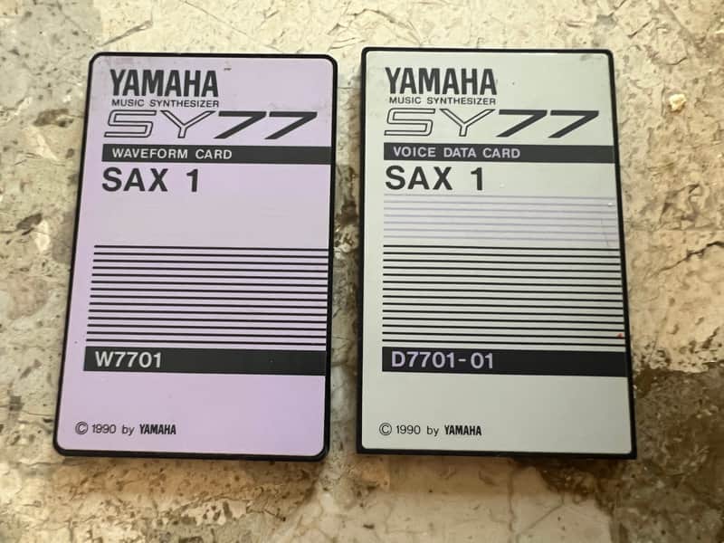Yamaha SY/77 sax voice data card set image 1