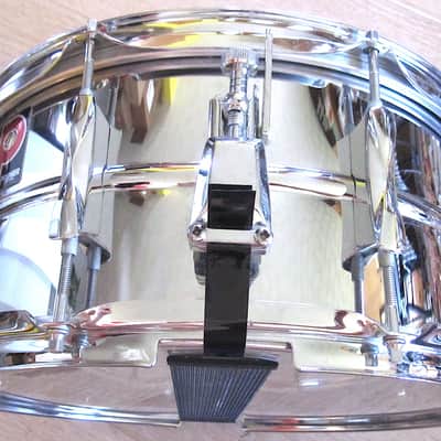 14" x 6.5" Premier 8-Lug Steel Beaded Shell Snare Drum - Vintage image 3