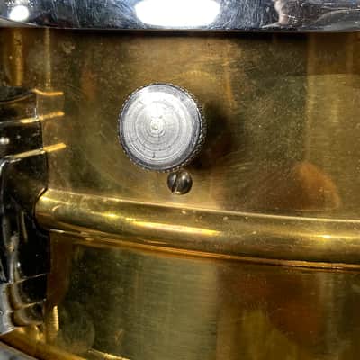 Ludwig 14x5" #401 Super Ludwig (Supraphonic) Brass Snare Drum, Super Rare 1960. Excellent! image 12