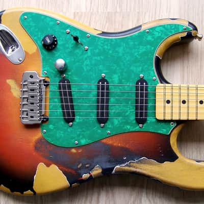PRE-ORDER: TPP Joe Perry "StratoTele" Custom Greenie Aerosmith Tribute Relic Stratocaster Telecaster image 2