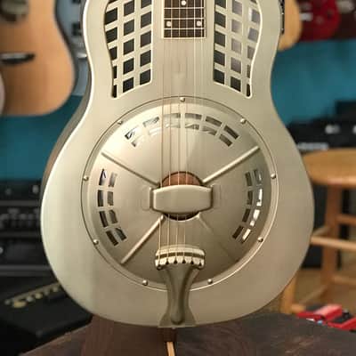 Republic Guitars Delta Rocket Resonator Guitar Style 88 - Brushed Steel image 4