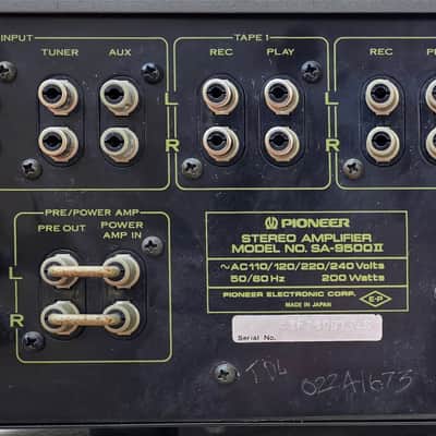 Pioneer SA-9500 II Multi-Voltage Integrated Stereo Amplifier, Serviced w/Receipt image 9