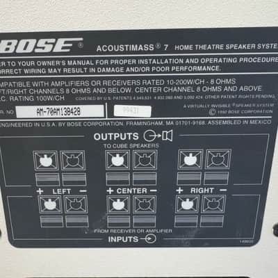 Bose Acoustimass 7 Subwoofer Base Unit White Bass Home Theater Vintage Audio image 6