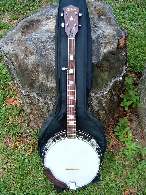 Hohner Vintage Japan 5 String Resonator Banjo 1970s Mahogany image 1