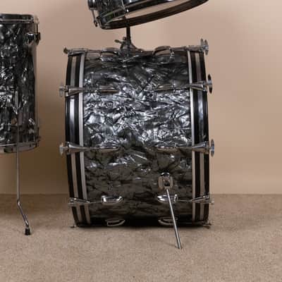 1970s Slingerland "New Rock" Black Diamond Pearl Drum Set image 9