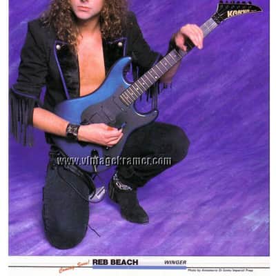 Kramer Pacer Deluxe 1986 Flip Flop Blue Reb Beach Tribute image 1