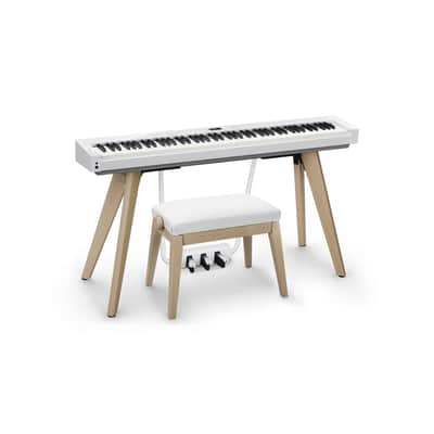 Casio Height-Adjustable Padded Piano Bench for Privia PX-S7000 (White) image 2