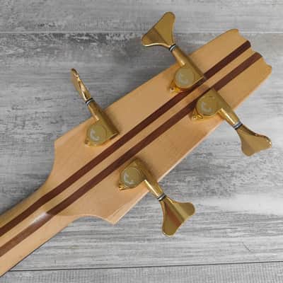1989 Aria Pro II SB-1200 LH Left Handed Neckthrough Bass (Natural Walnut) image 10