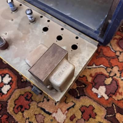 Vintage 1970s Carlsbro 50 Top Custom Colour Blue Guitar Valve Amplifier Head image 17
