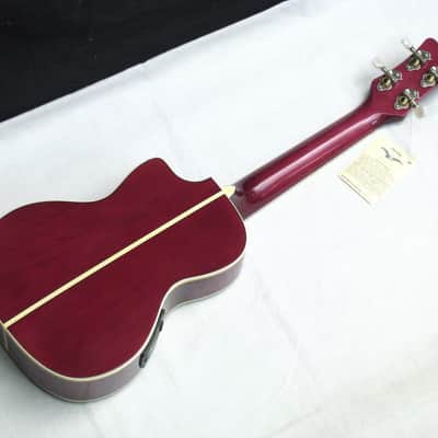 LUNA Flora purple electric UKULELE UKE Concert size w/ Gig Bag - Maple Top image 6