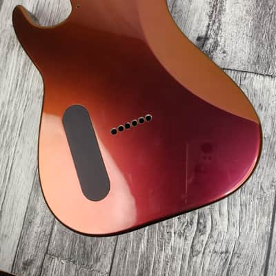 Havok Hard Tail Chameleon Nebula  2pc Mahogany Guitar S type, HS config Custom Guitar Body. 80' style image 7