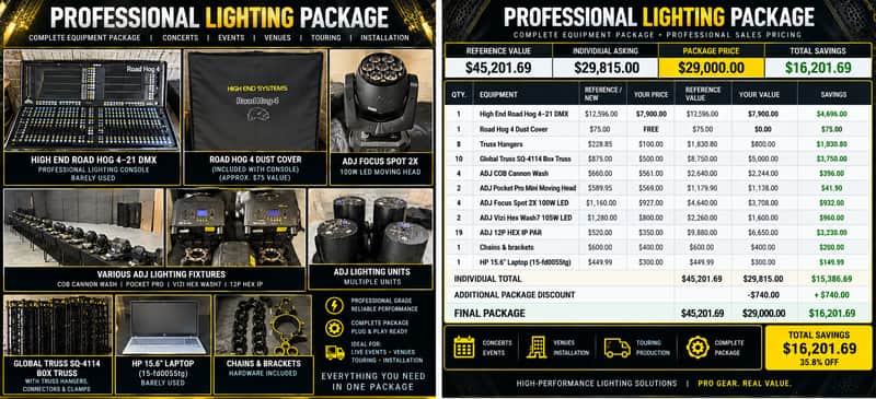 High End Systems Professional Lighting Package
