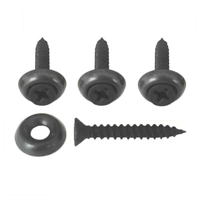 Black Plated Back Screws and Cup Washers for Thomas Vox Amp Heads - Set of Four image 1