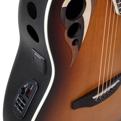 Ovation Celebrity Deluxe E-Acoustic Guitar CDX40-1-G Vintage Sunburst Satin (CDX40-1-G) image 13