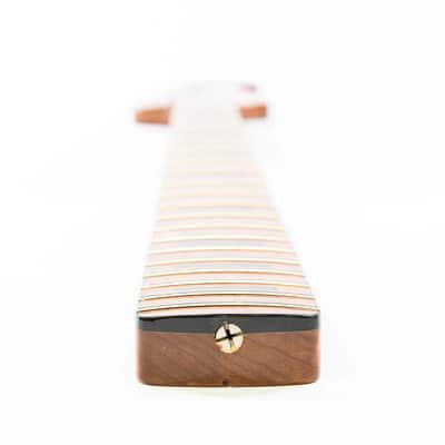 Allparts TMSWYR-RF Select Tribute Series "Tom Sawyer" Replacement Jazz Bass Neck AAA+ Roasted Flame Maple - Licensed by Fender image 4