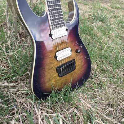 Ibanez RGIX7FDLB-NLB Iron Label 2018 - 2019 - Northern Lights Burst image 2