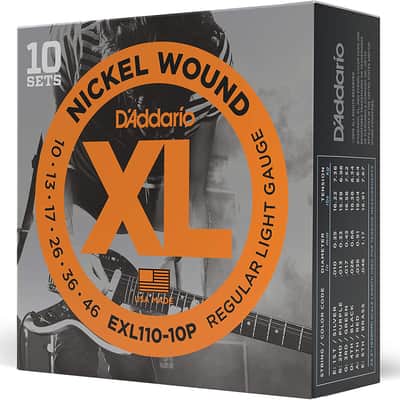 D'Addario EXL110-10P Pro 10 Set Pack Electric Guitar Strings 10-46 image 1