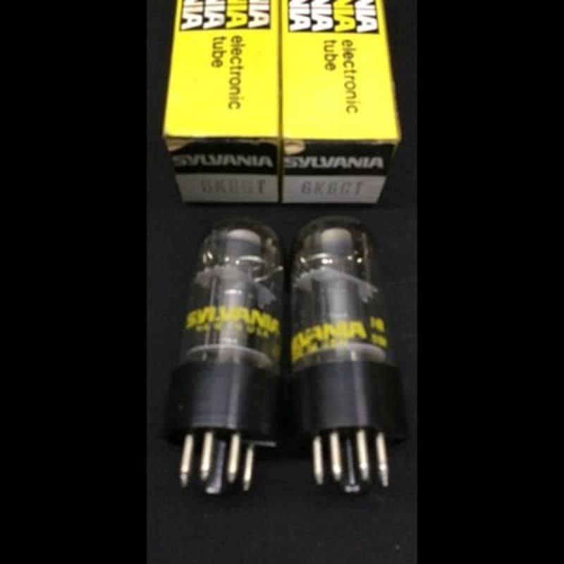 MATCHED PAIR SYLVANIA 6K6GT Amplifier Vintage Power VACUUM TUBES Tested D.9599 image 1