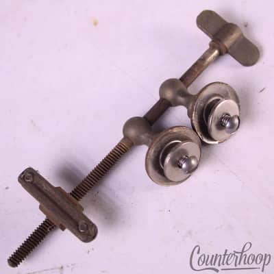 Ludwig Snare Drum 2-Point-Eyelet Strainer Nickel Vintage 30s Marching/Parade USA image 4