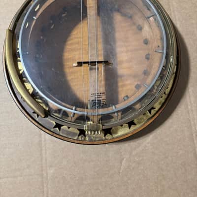 Vintage La Scala Grande Tenor Banjo w/ Original Case Ornate Inlays image 3