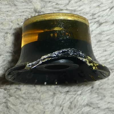 Gibson Vintage 1962 Silver Top Reflector Knob 1962 thru mid '70s Edge Blem Good image 6