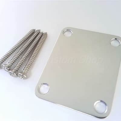 True Custom Shop® Nickel GOTOH Neck Plate & Screws for Fender Strat & Tele image 2