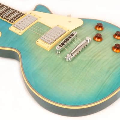 Agile AL-3200MCC Multi-Radius Oceanburst Flame w/Damn Wide Neck Electric Guitar with Binding and Trapezoid Inlays image 5
