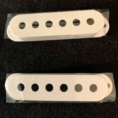 Pickup Covers (2) White - 50 mm Spacing - Single Coil Strat Style image 2