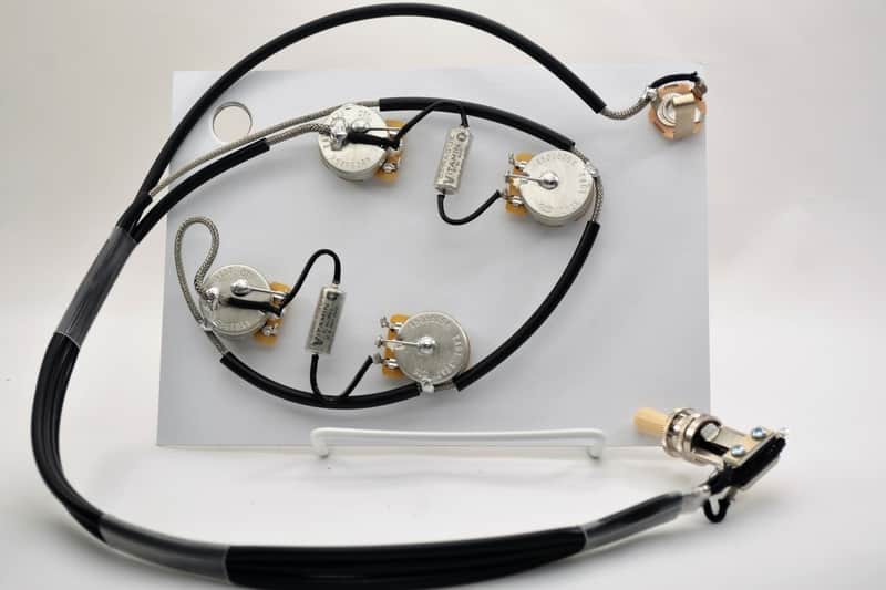 ES175 Wiring Harness  CTS 525k Rare .022 uF Vitamin Q PIO Capacitors image 1