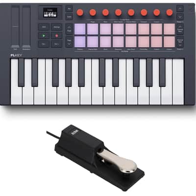 Novation FLkey 2 Mini 25 25-Mini-Key MIDI Keyboard Controller+Sustain Pedal