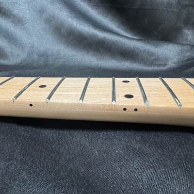 WD Fender Licensed Strat Neck Maple Fingerboard 21 Frets Routed for FR Locking Nut image 4