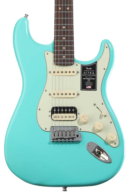 Fender American Ultra Luxe Vintage '60s Stratocaster HSS Electric Guitar - Sea Foam Green  Heirloom Lacquer
