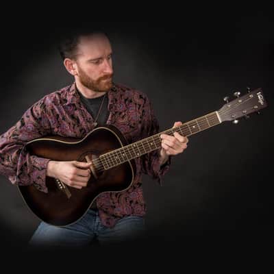Vintage V300 Acoustic Folk Guitar ~ Antiqued image 11