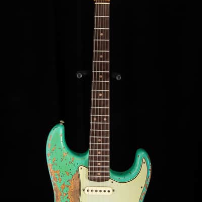 Fender Custom Shop 1960 Dual Mag II Stratocaster Super Heavy Relic Aged Seafoam Green LTD image 10