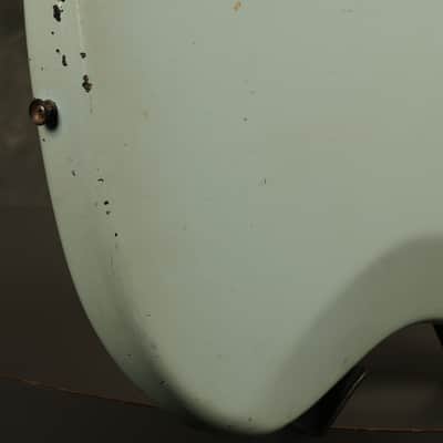 RARE custom color 1962 pre-CBS Fender Jazzmaster w/SLAB BOARD original SONIC BLUE over Sunburst image 11