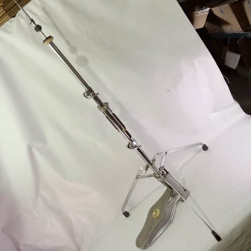 Capelle Pro-Mark Orange Hi-Hat Stand Vintage 70s Made-France Dual-Spring Chrome image 1
