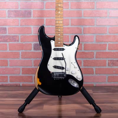Medium Rare Guitars Diablo “Rat Strat” Relic Black Over Sunburst Heavy Relic 2022 w/Hardshell Case image 4